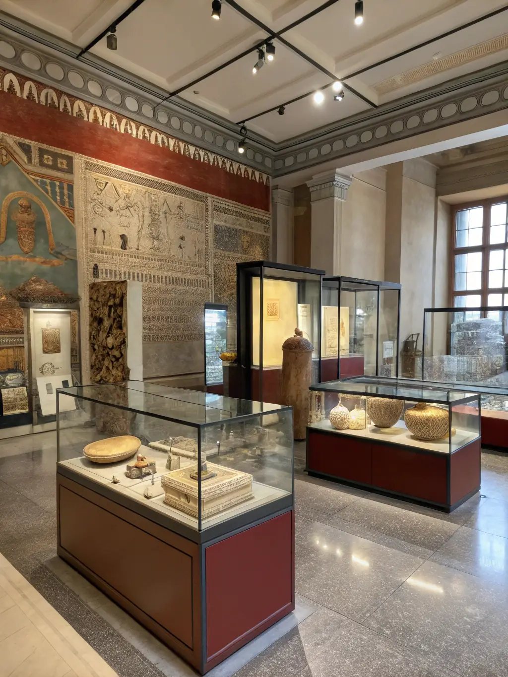 A photograph of an exhibition showcasing historical artifacts and documents related to La Villeneuve's past, attracting visitors and locals alike.